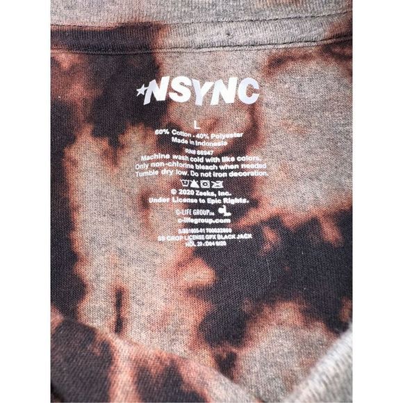 N’Sync Bleached Crop Top Tee - Picture 3 of 3